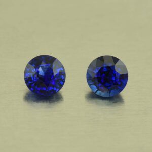 BlueSapphire round pair 5.0mm 1.27cts H sa969 SOLD