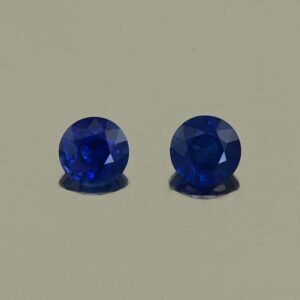 BlueSapphire round pair 5.1mm 1.25cts H sa1057 SOLD