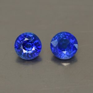 BlueSapphire round pair 5.4mm 1.58cts H sa447 SOLD