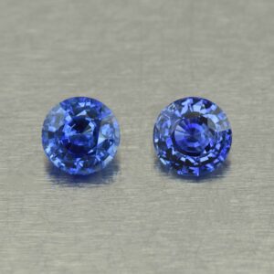 BlueSapphire round pair 5.9mm 2.08cts H sa695 SOLD
