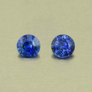 BlueSapphire round pair 6.0mm 1.94cts H sa934 SOLD