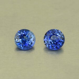 BlueSapphire round pair 6.0mm 2.01cts H sa935 SOLD