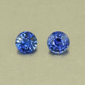 BlueSapphire round pair 6.0mm 2.02cts H sa936 SOLD