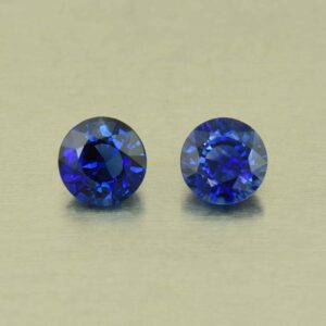 BlueSapphire round pair 6.0mm 2.08cts H sa937 SOLD