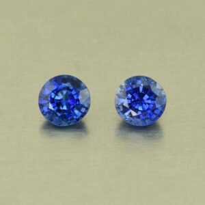 BlueSapphire round pair 6.0mm 2.18cts H sa938 SOLD