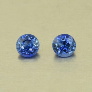 BlueSapphire round pair 6.0mm 2.19cts H sa939