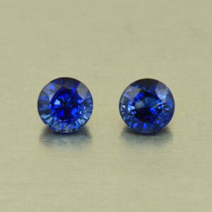 BlueSapphire round pair 6.2mm 2.64cts H sa940 SOLD