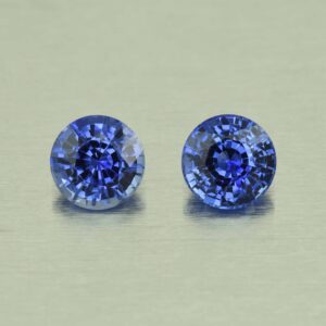 BlueSapphire round pair 7.0mm 3.38cts H sa573 1 SOLD