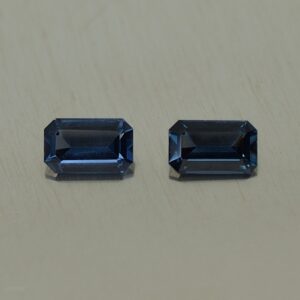 BlueSpinel eme cut pair 4.9x3.0mm 0.52cts sp409