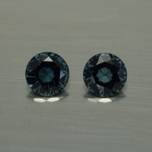 BlueSpinel round pair 5.5mm 1.30cts sp259