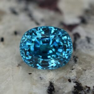 BlueZircon cushion 10.7x8.9mm 8.04cts zn2315 SOLD