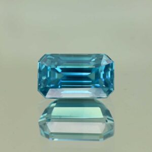 BlueZircon eme cut 10.2x6.0x6.1mm 4.70cts H zn7753 SOLD