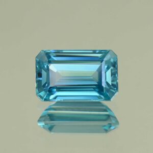 BlueZircon eme cut 11.1x7.0x5.1mm 5.22cts H zn7762 SOLD