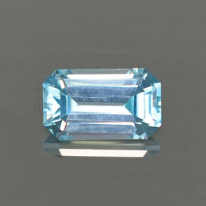 BlueZircon eme cut 7.6x4.6mm 1.53cts H zn4573