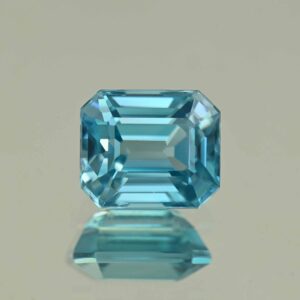 BlueZircon eme cut 8.2x6.9x5.0mm 3.56cts H zn7775
