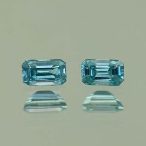 BlueZircon eme cut pair 5.1x3.1mm 1.08cts H zn2138