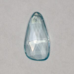 BlueZircon freeform rose cut 13.5x7.0mm 2.39cts zn3588