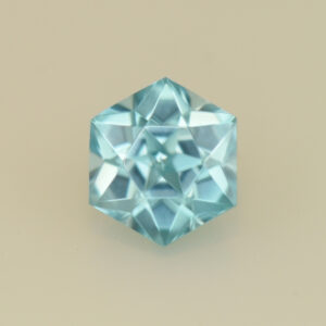 BlueZircon hexagon 4.5mm 0.66cts H zn5023 SOLD