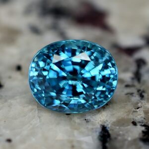 BlueZircon oval 11.0x9.1mm 8.56cts zn2297 SOLD