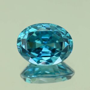 BlueZircon oval 15.5x11.7x8.0mm 14.34cts H zn8045 a
