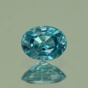 BlueZircon oval 6.8x5.3mm 1.22cts H zn1005