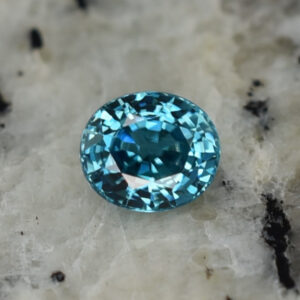 BlueZircon oval 7.1x6.1mm 2.01cts H zn1256 SOLD