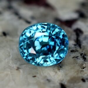 BlueZircon oval 8.5x7.4mm 4.07cts zn1260 SOLD