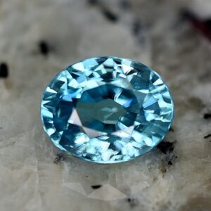 BlueZircon oval 8.7x7.0mm 3.35cts zn815 SOLD