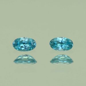 BlueZircon oval pair 5.0x3.0mm 0.63cts H zn7538