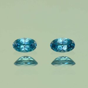 BlueZircon oval pair 5.0x3.0mm 0.63cts H zn7539