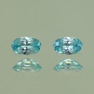 BlueZircon oval pair 5.0x3.0mm 0.69cts H zn2185 SOLD
