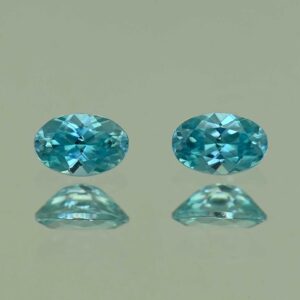 BlueZircon oval pair 5.4x3.5mm 0.96cts H zn4767