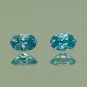 BlueZircon oval pair 5.4x3.6mm 0.96cts H zn4768