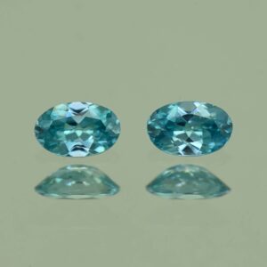 BlueZircon oval pair 5.5x3.5mm 0.85cts H zn4766