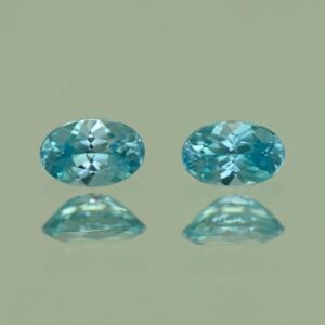BlueZircon oval pair 5.5x3.5mm 0.98cts H zn4769 SOLD