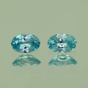 BlueZircon oval pair 6.0x4.0mm 1.26cts H zn2189 SOLD