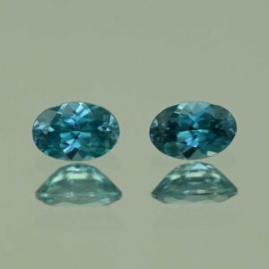 BlueZircon oval pair 6.0x4.0mm 1.37cts H zn4773 SOLD