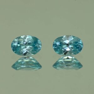 BlueZircon oval pair 6.5x4.5mm 1.82cts H zn4776
