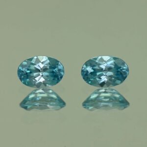 BlueZircon oval pair 6.5x4.5mm 1.86cts H zn4778