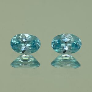 BlueZircon oval pair 6.5x4.5mm 1.88cts H zn4779