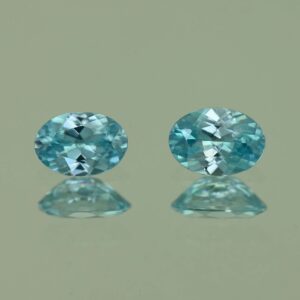 BlueZircon oval pair 6.5x4.7mm 1.71cts H zn4780