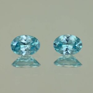 BlueZircon oval pair 7.0x5.0mm 2.05cts H zn2197 SOLD