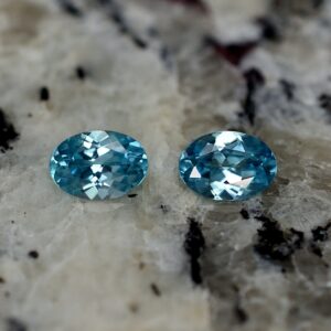BlueZircon oval pair 7.0x5.0mm 2.16cts zn2613