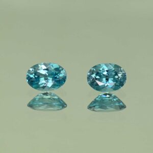 BlueZircon oval pair 7.0x5.0mm 2.17cts H zn7544 SOLD