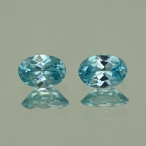 BlueZircon oval pair 7.0x5.0mm 2.20cts H zn2198 SOLD