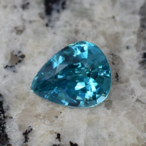 BlueZircon pear 10.1x8.2mm 3.78cts H zn824 SOLD