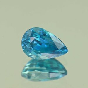 BlueZircon pear 10.5x7.0x6.1mm 3.98cts H zn7758