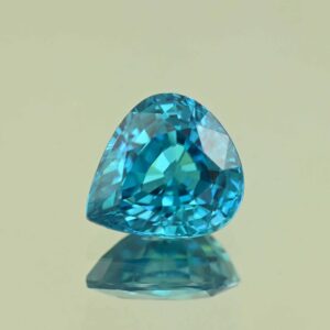 BlueZircon pear 11.7x10.7x6.2mm 6.75cts H zn7766