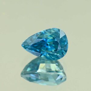 BlueZircon pear 9.8x6.7x6.7mm 4.02cts H zn7757