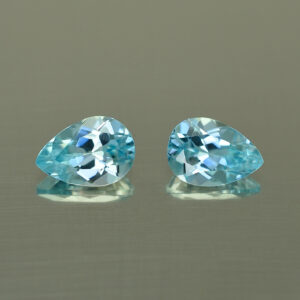BlueZircon pear pair 10.0x7.0mm 5.84cts H zn3321